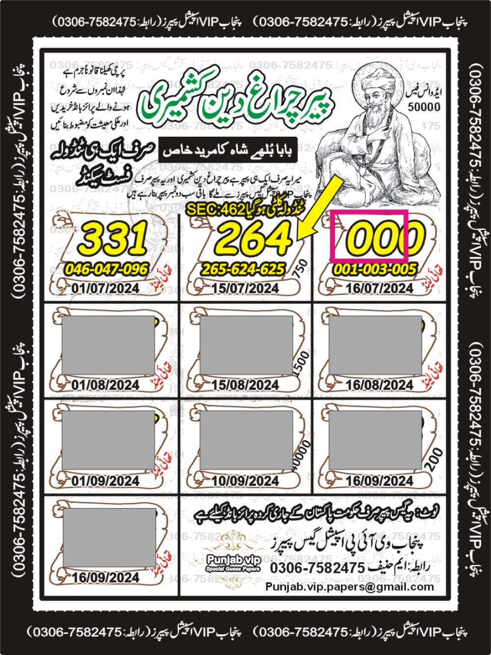 punjab vip special guess papers