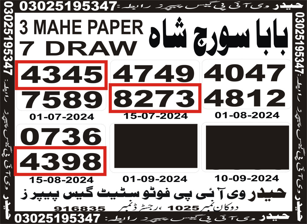 Haider VIP guess papers