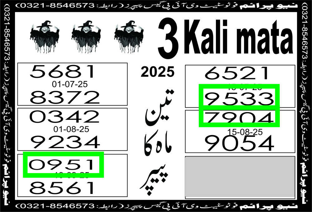 NEW PRIME 3 MAHI VIP GUESS PAPER