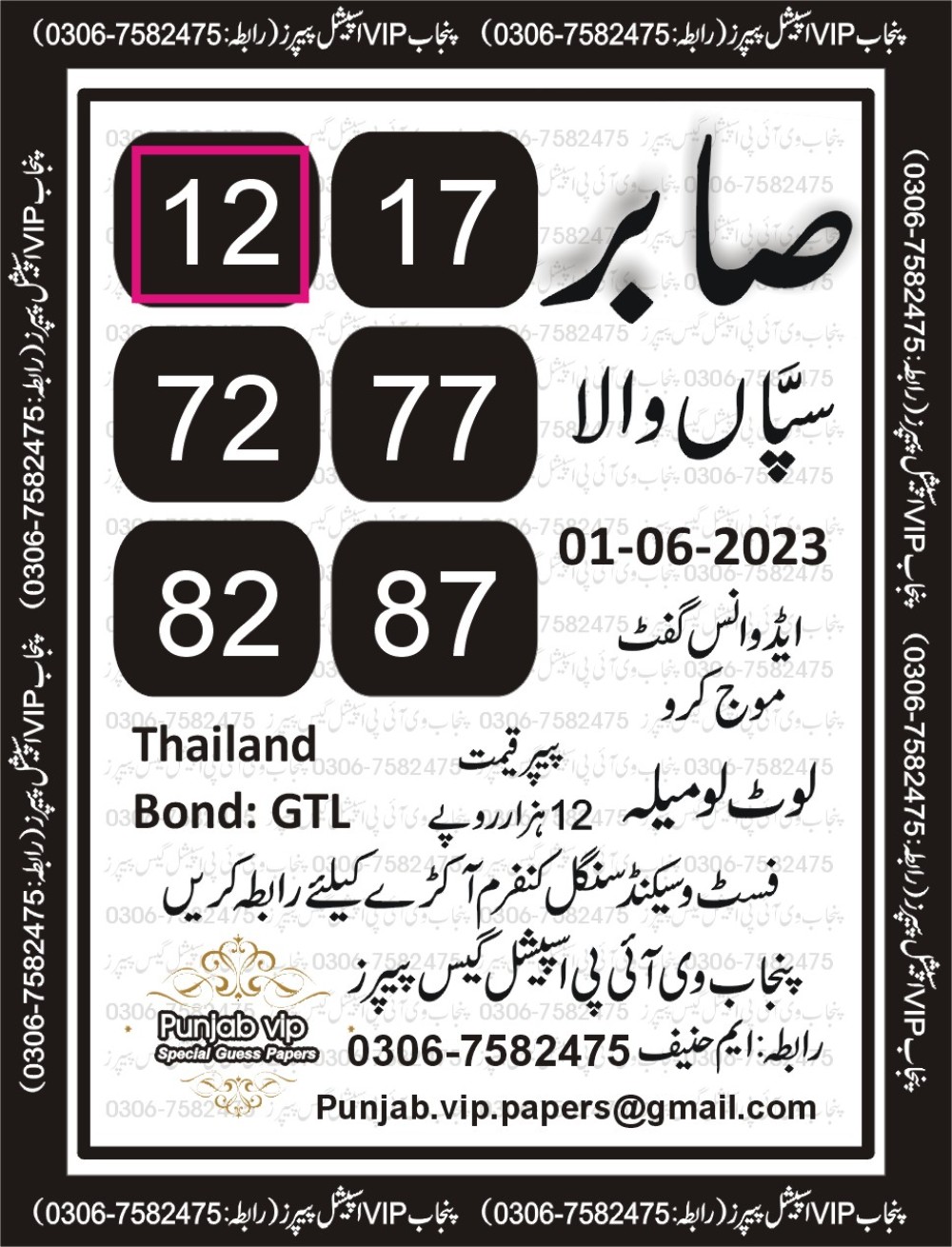 Punjab VIP Special Guess Papers