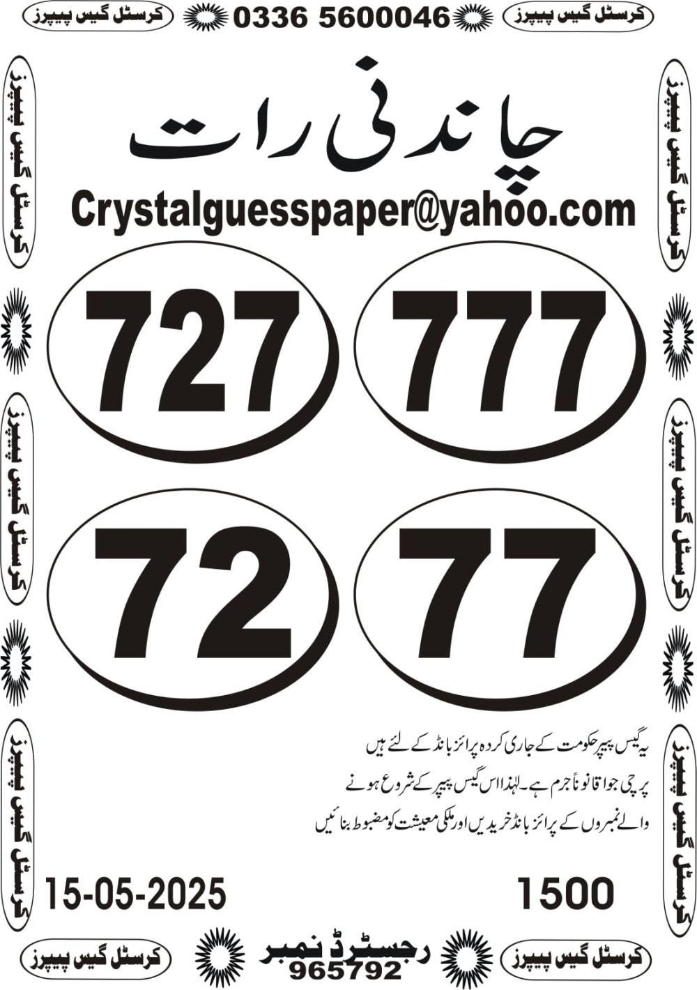 Crystal vip guess papers